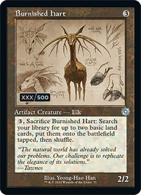 Image for Burnished Hart (Schematic) (Serial Numbered) (71) (The Brothers' War: Retro Frame Artifacts) - Magic: The Gathering
