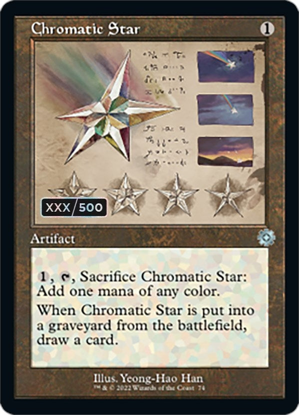 Image for Chromatic Star (Schematic) (Serial Numbered) (74) (The Brothers' War: Retro Frame Artifacts) - Magic: The Gathering