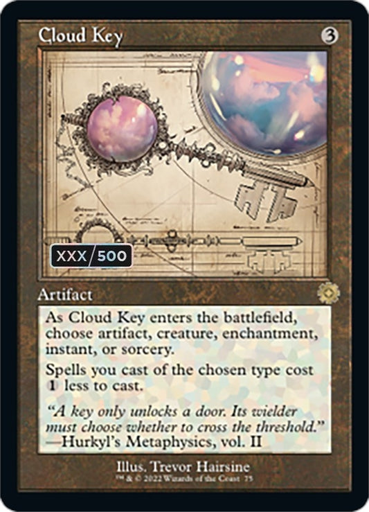 Image for Cloud Key (Schematic) (Serial Numbered) (75) (The Brothers' War: Retro Frame Artifacts) - Magic: The Gathering