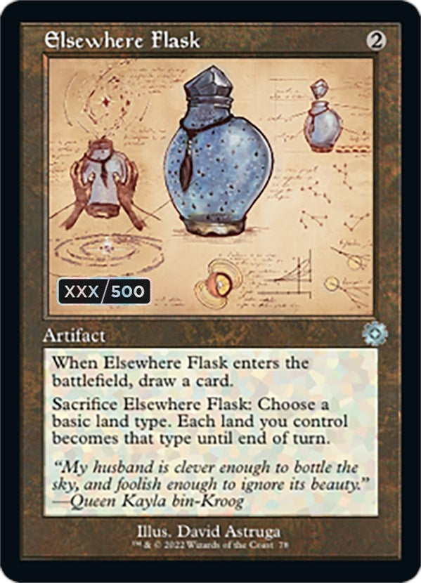 Image for Elsewhere Flask (Schematic) (Serial Numbered) (78) (The Brothers' War: Retro Frame Artifacts) - Magic: The Gathering