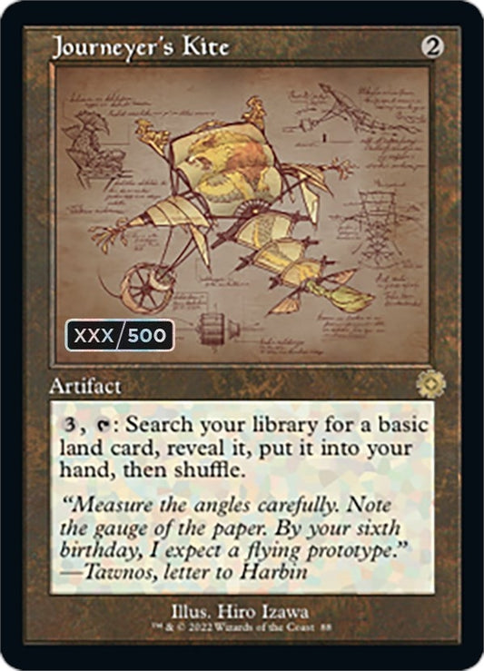 Image for Journeyer's Kite (Schematic) (Serial Numbered) (88) (The Brothers' War: Retro Frame Artifacts) - Magic: The Gathering