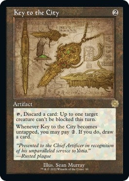 Image for Key to the City (Schematic) (90) (The Brothers' War: Retro Frame Artifacts) - Magic: The Gathering