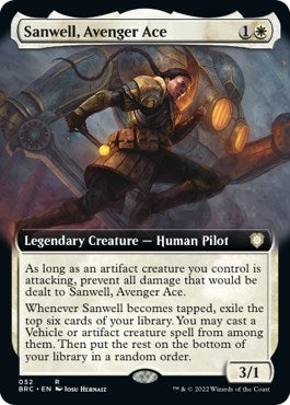 Image for Sanwell, Avenger Ace (Extended Art) (52) (Commander: The Brothers' War) - Magic: The Gathering