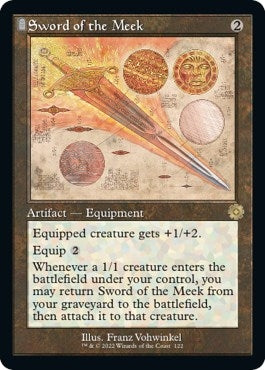 Image for Sword of the Meek (Schematic) (122) (The Brothers' War: Retro Frame Artifacts) - Magic: The Gathering