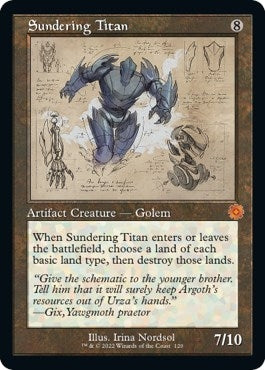 Image for Sundering Titan (Schematic) (120) (The Brothers' War: Retro Frame Artifacts) - Magic: The Gathering