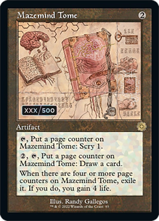 Image for Mazemind Tome (Schematic) (Serial Numbered) (93) (The Brothers' War: Retro Frame Artifacts) - Magic: The Gathering