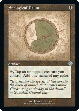 Image for Springleaf Drum (Schematic) (118) (The Brothers' War: Retro Frame Artifacts) - Magic: The Gathering