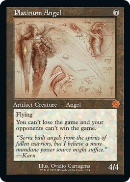 Image for Platinum Angel (Schematic) (104) (The Brothers' War: Retro Frame Artifacts) - Magic: The Gathering