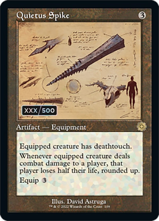 Image for Quietus Spike (Schematic) (Serial Numbered) (109) (The Brothers' War: Retro Frame Artifacts) - Magic: The Gathering