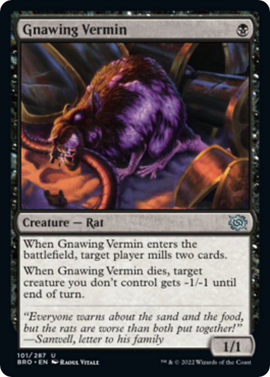 Image for Gnawing Vermin (101) (The Brothers' War) - Magic: The Gathering