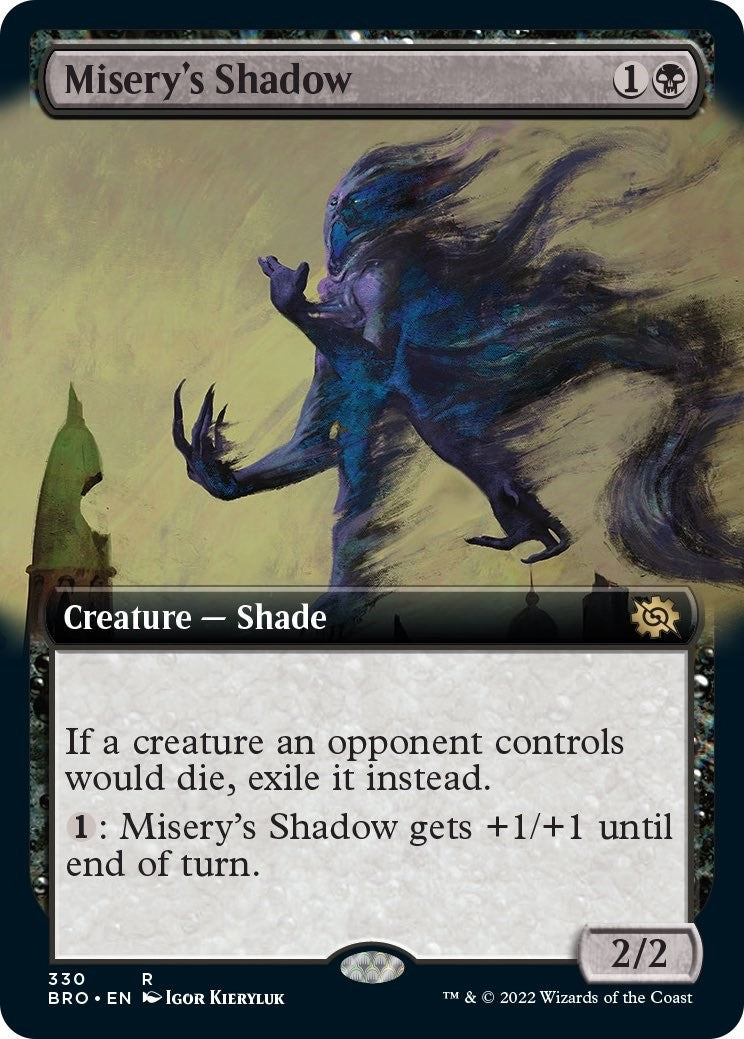 Image for Misery's Shadow (Extended Art) (330) (The Brothers' War) - Magic: The Gathering