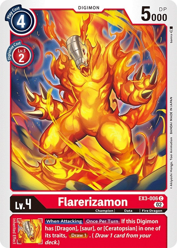 Image for Flarerizamon (EX3-006 C) (Draconic Roar) - Digimon Card Game