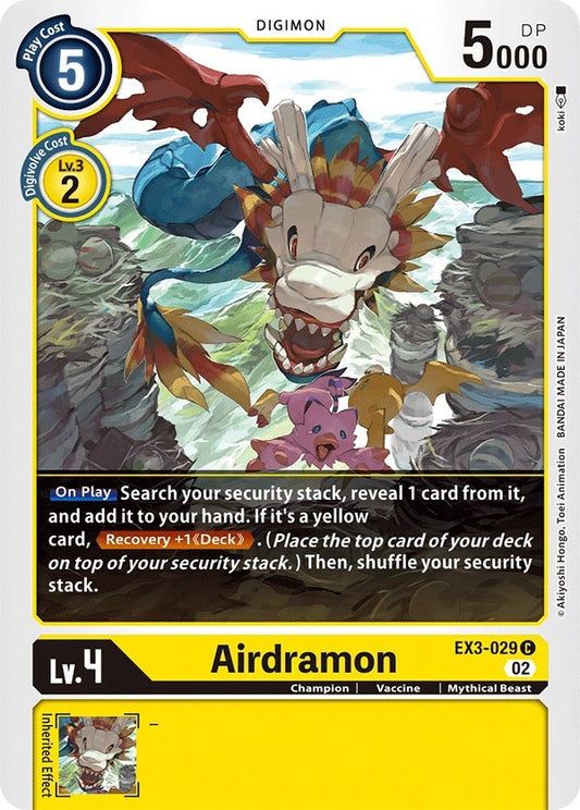 Image for Airdramon (EX3-029 C) (Draconic Roar) - Digimon Card Game