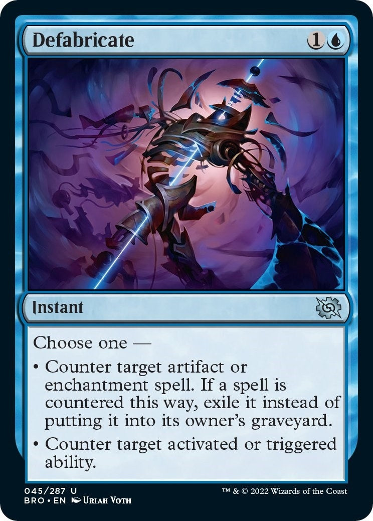 Image for Defabricate (45) (The Brothers' War) - Magic: The Gathering