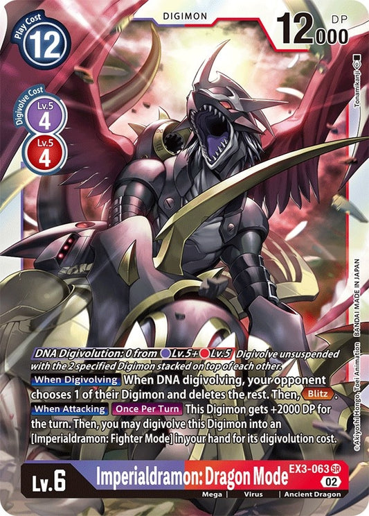 Image for Imperialdramon: Dragon Mode (EX3-063 SR) (Draconic Roar) - Digimon Card Game