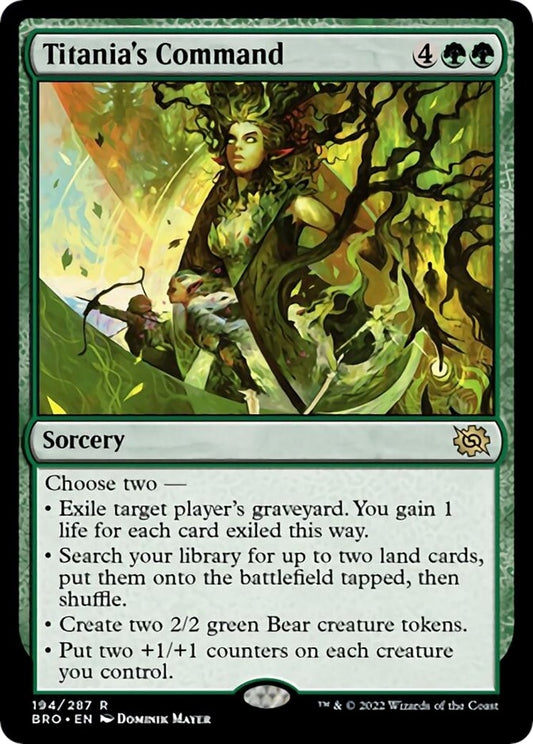 Image for Titania's Command (194) (The Brothers' War) - Magic: The Gathering