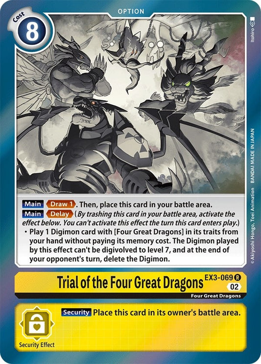 Image for Trial of the Four Great Dragons (EX3-069 R) (Draconic Roar) - Digimon Card Game