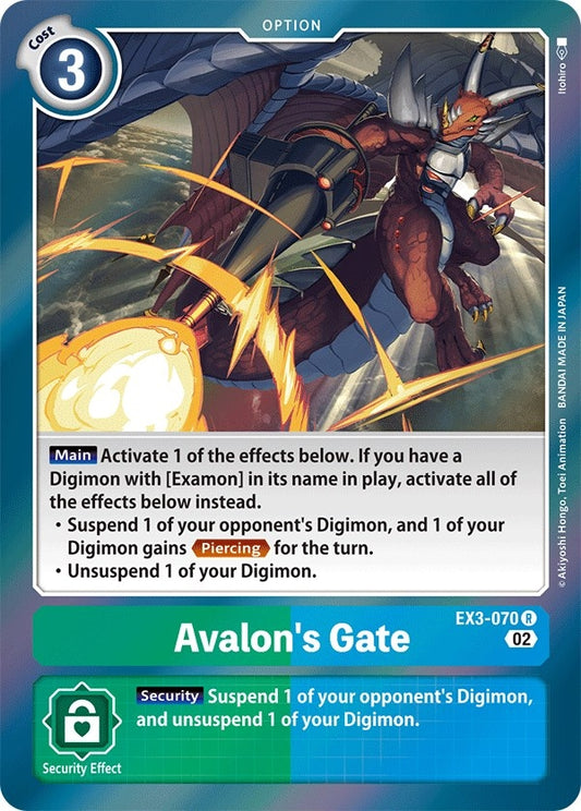 Image for Avalon's Gate (EX3-070 R) (Draconic Roar) - Digimon Card Game