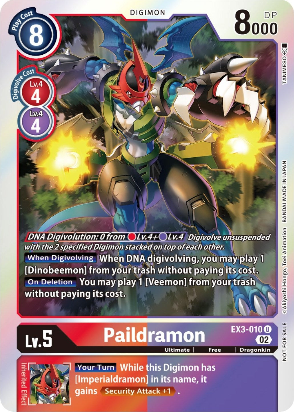 Image for Paildramon (Box Topper) (EX3-010 U) (Draconic Roar) - Digimon Card Game