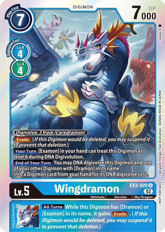 Image for Wingdramon (Box Topper) (EX3-020 U) (Draconic Roar) - Digimon Card Game