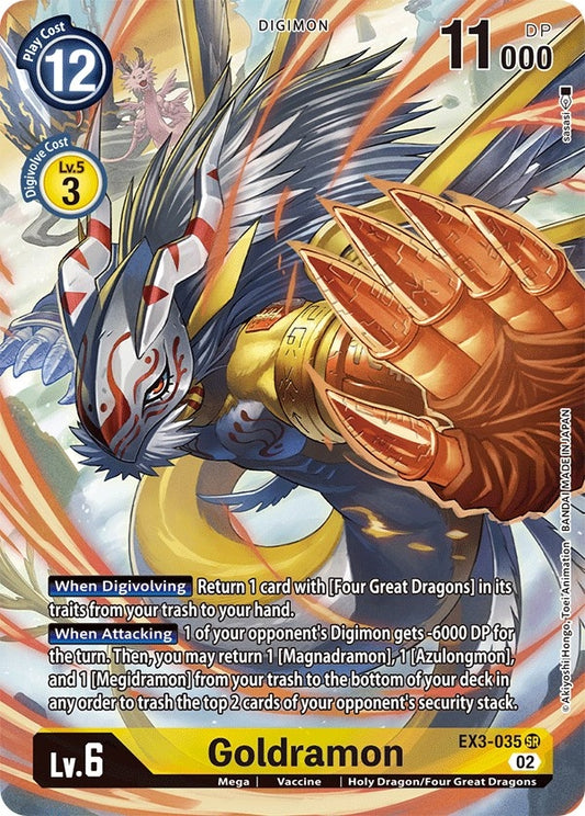 Image for Goldramon (Alternate Art) (EX3-035 SR) (Draconic Roar) - Digimon Card Game