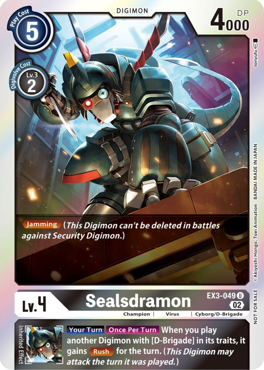 Image for Sealsdramon (Box Topper) (EX3-049 U) (Draconic Roar) - Digimon Card Game