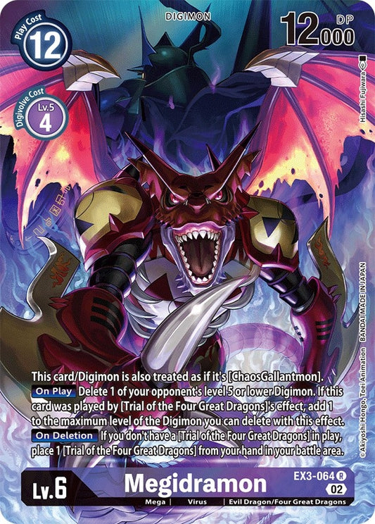 Image for Megidramon (Alternate Art) (EX3-064 R) (Draconic Roar) - Digimon Card Game