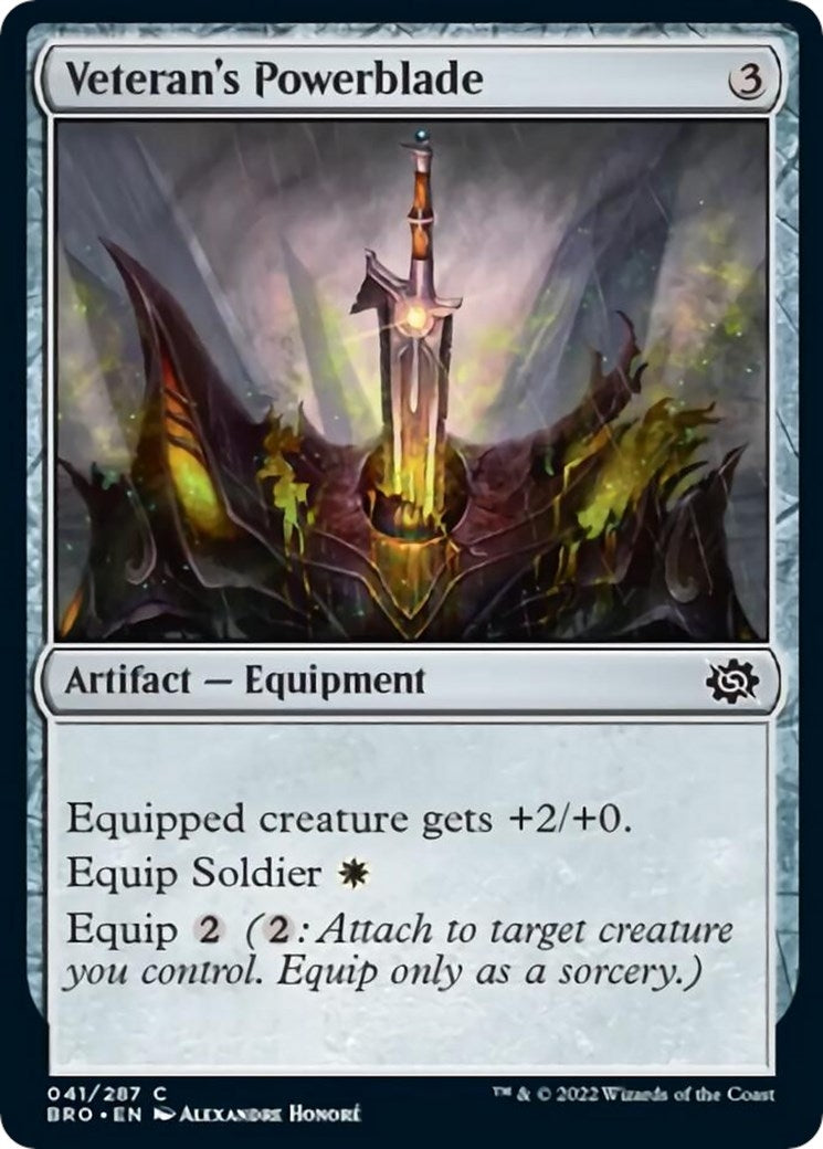 Image for Veteran's Powerblade (41) (The Brothers' War) - Magic: The Gathering
