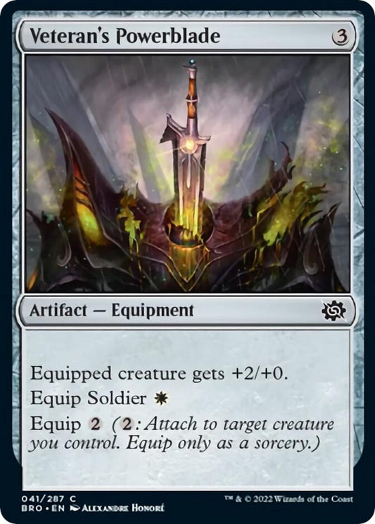 Image for Veteran's Powerblade (41) (The Brothers' War) - Magic: The Gathering