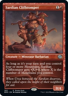 Image for Sardian Cliffstomper (383) (Promo Pack: The Brothers' War) - Magic: The Gathering