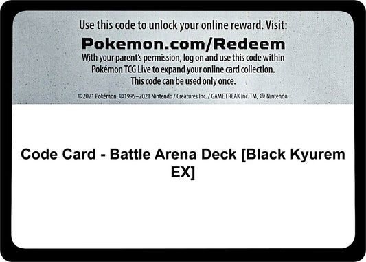 Image for Code Card - Battle Arena Deck [Black Kyurem EX] (SM - Guardians Rising) - Pokemon