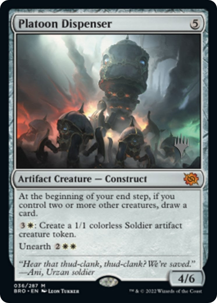 Image for Platoon Dispenser (36) (Promo Pack: The Brothers' War) - Magic: The Gathering
