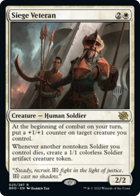 Image for Siege Veteran (25) (Promo Pack: The Brothers' War) - Magic: The Gathering