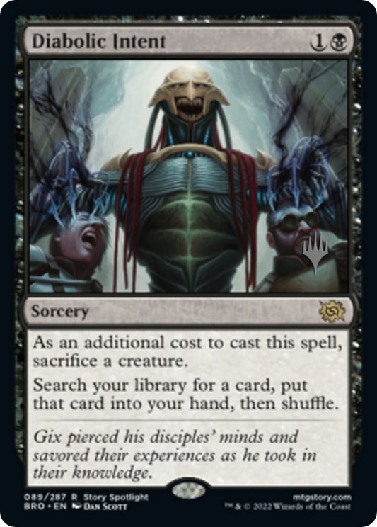 Image for Diabolic Intent (89) (Promo Pack: The Brothers' War) - Magic: The Gathering
