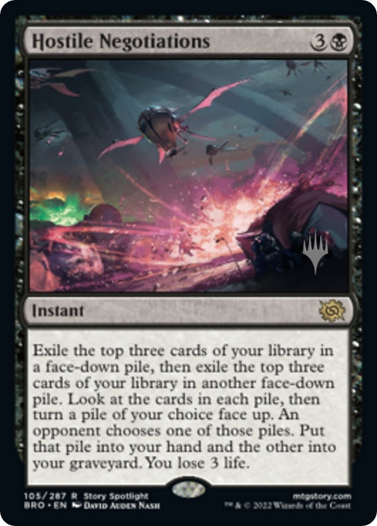 Image for Hostile Negotiations (105) (Promo Pack: The Brothers' War) - Magic: The Gathering