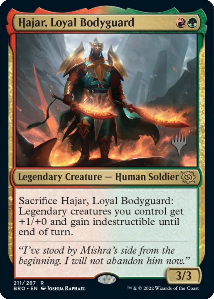 Image for Hajar, Loyal Bodyguard (211) (Promo Pack: The Brothers' War) - Magic: The Gathering