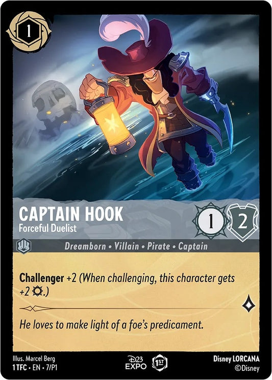 Image for Captain Hook - Forceful Duelist (7) (D23 Promos) - Disney Lorcana