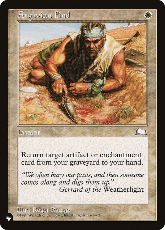Image for Argivian Find (The List Reprints) - Magic: The Gathering