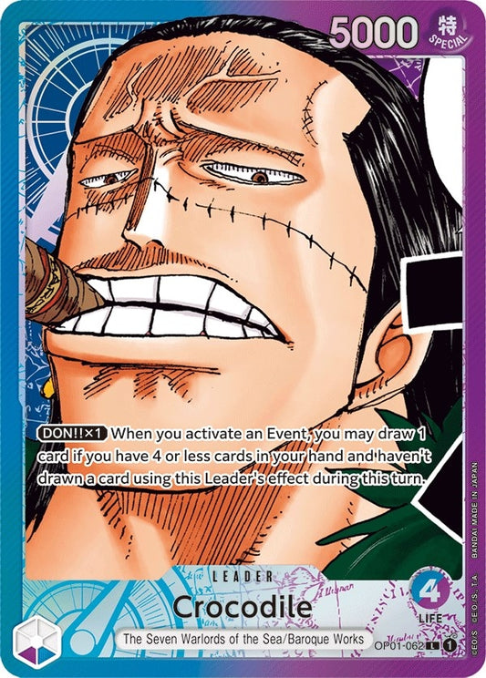 Image for Crocodile (062) (Parallel) (OP01-062) (Romance Dawn) - One Piece Card Game