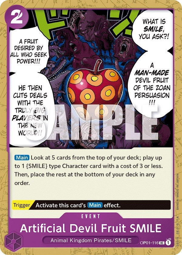 Image for Artificial Devil Fruit SMILE (OP01-116) (Romance Dawn) - One Piece Card Game