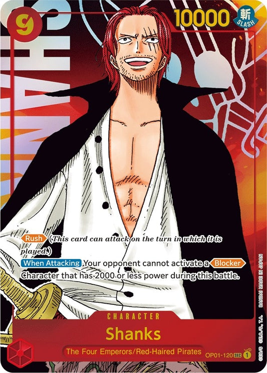 Image for Shanks (Parallel) (OP01-120) (Romance Dawn) - One Piece Card Game