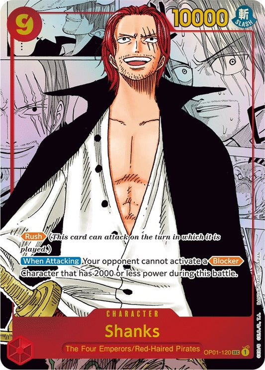 Image for Shanks (Parallel) (Manga) (Alternate Art) (OP01-120) (Romance Dawn) - One Piece Card Game
