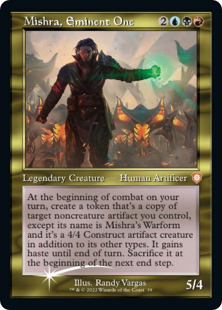 Image for Mishra, Eminent One (Display Commander) - Thick Stock (39) (Commander: The Brothers' War) - Magic: The Gathering