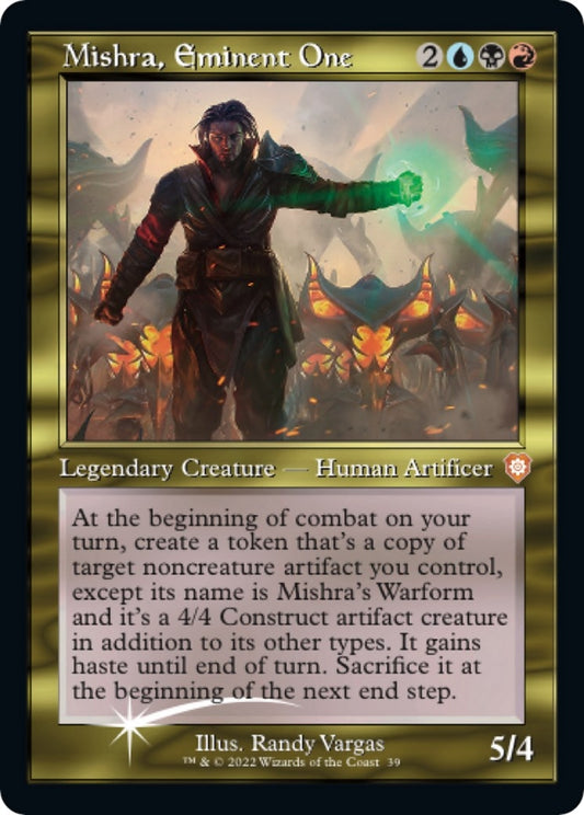 Image for Mishra, Eminent One (Display Commander) - Thick Stock (39) (Commander: The Brothers' War) - Magic: The Gathering