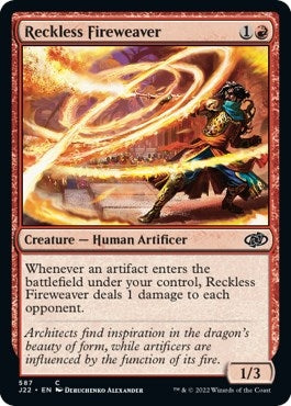 Image for Reckless Fireweaver (587) (Jumpstart 2022) - Magic: The Gathering
