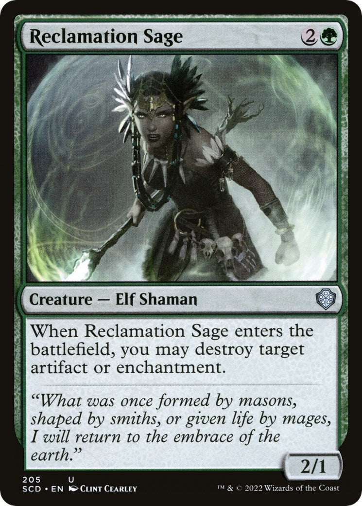 Image for Reclamation Sage (205) (Starter Commander Decks) - Magic: The Gathering