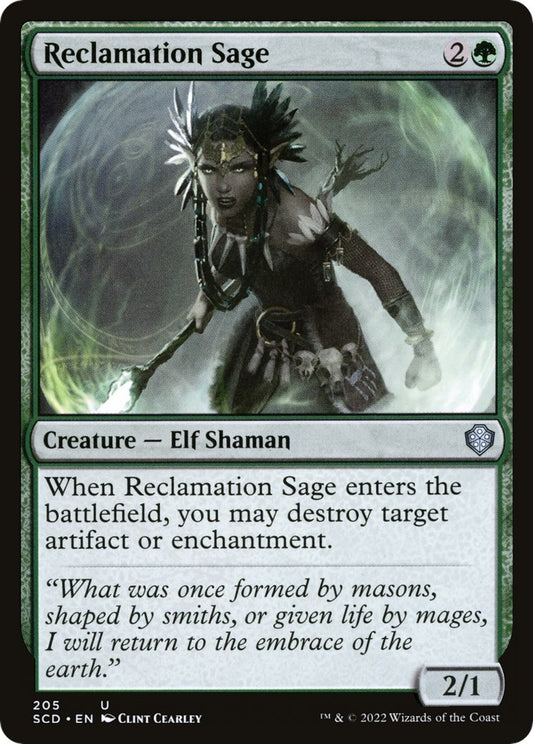 Image for Reclamation Sage (205) (Starter Commander Decks) - Magic: The Gathering
