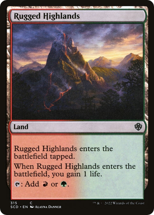 Image for Rugged Highlands (315) (Starter Commander Decks) - Magic: The Gathering