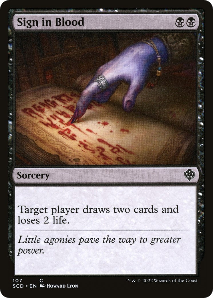 Image for Sign in Blood (107) (Starter Commander Decks) - Magic: The Gathering