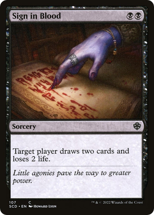 Image for Sign in Blood (107) (Starter Commander Decks) - Magic: The Gathering